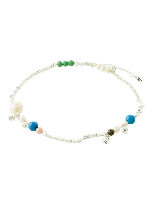 PILGRIM Care Crystal and Freshwater Pearl Ankle Chain