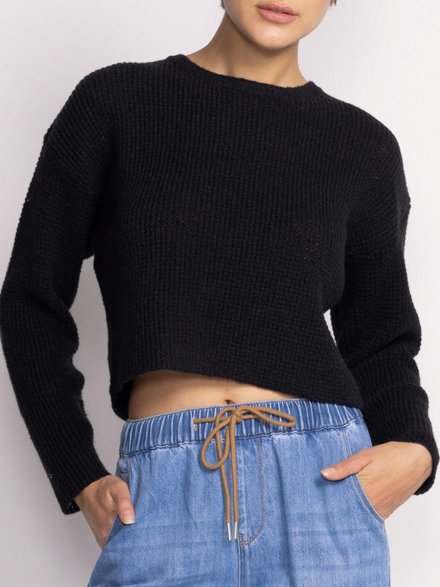 PINK MARTINI Tobi Cropped Knit Sweater