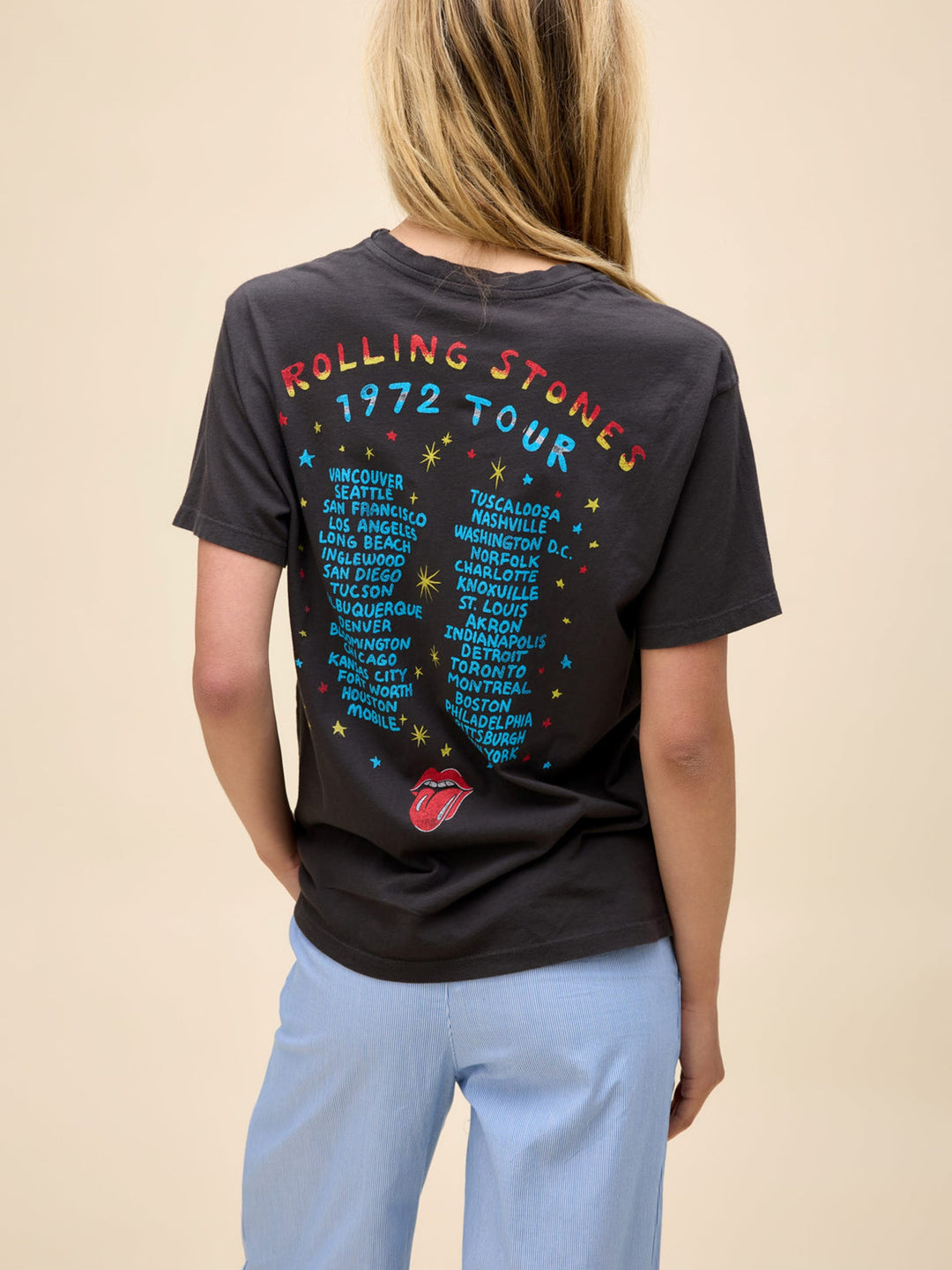 DAYDREAMER Rolling Stones 1972 Tour Boyfriend Tee – 27 Boutique