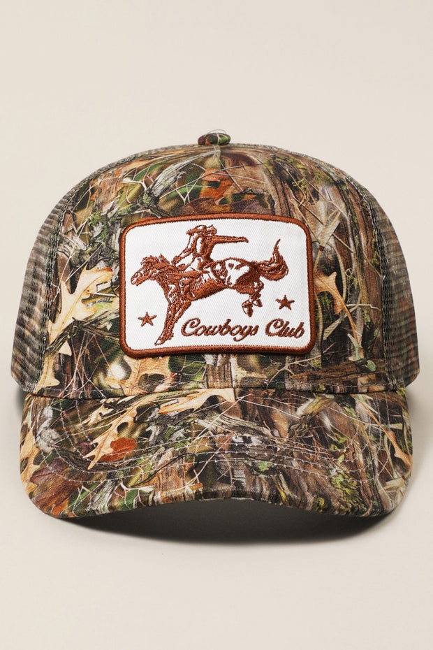27 Cowboys Club Camo Trucker Hat
