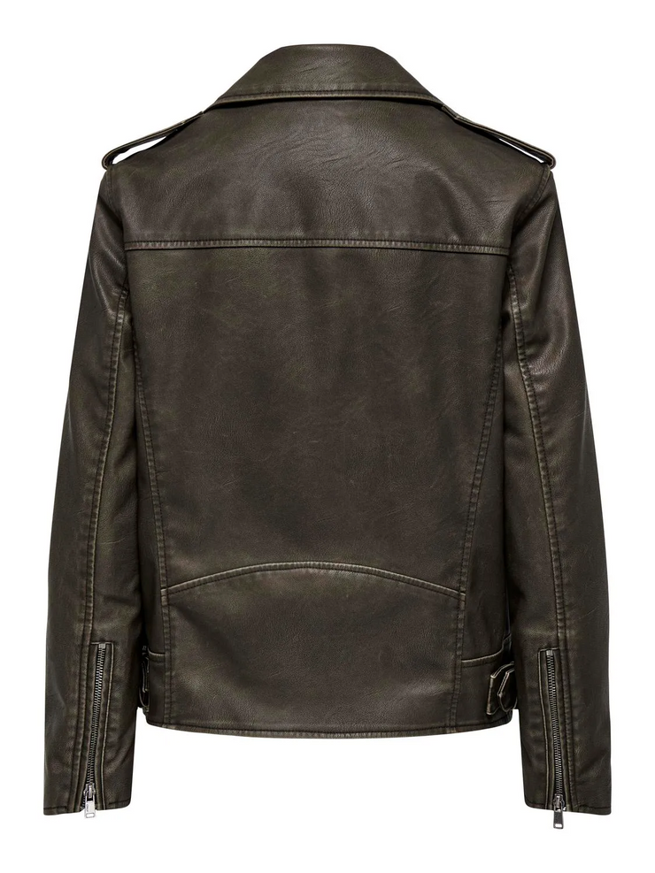 ONLY Numa Faux Leather Biker Jacket