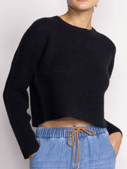 PINK MARTINI Tobi Cropped Knit Sweater