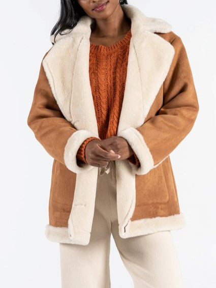 C'EST MOI Faux Shearling Coat