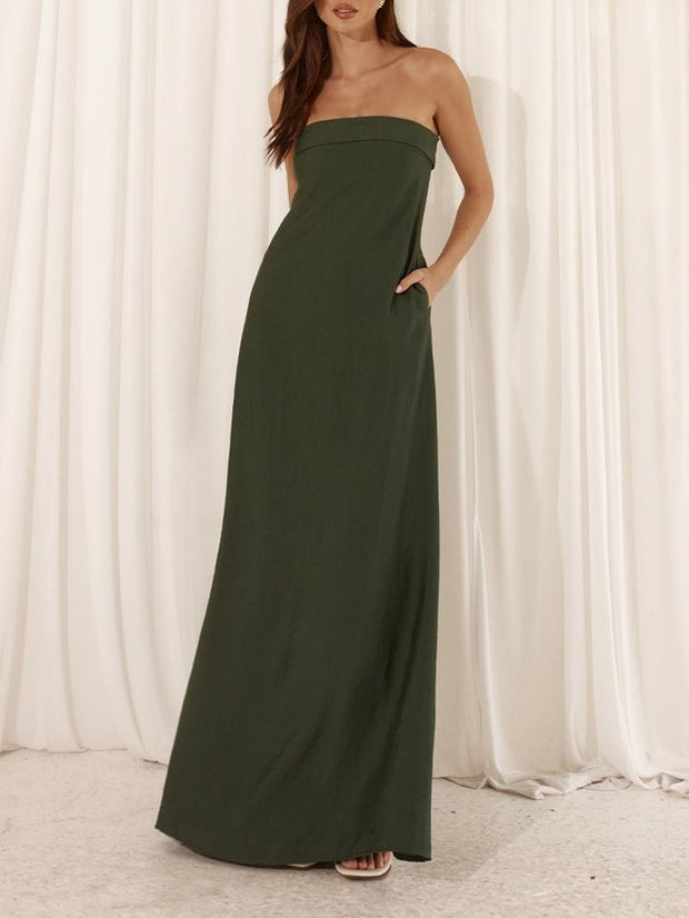 RUNAWAY THE LABEL Saphira Strapless Maxi Dress