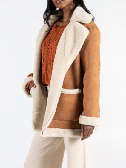 C'EST MOI Faux Shearling Coat