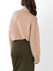 C'EST MOI Knit Turtleneck Long Tunic Sweater