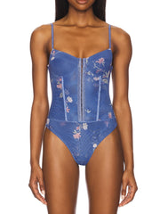 FREE PEOPLE Night Rhythm Printed Bodysuit