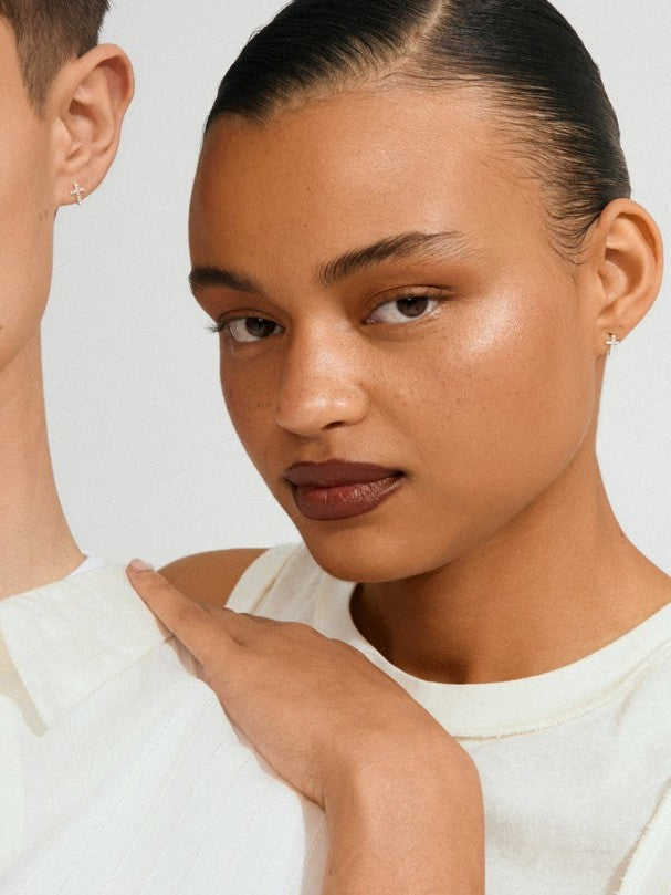 PILGRIM Clara Cross Pendant Earrings