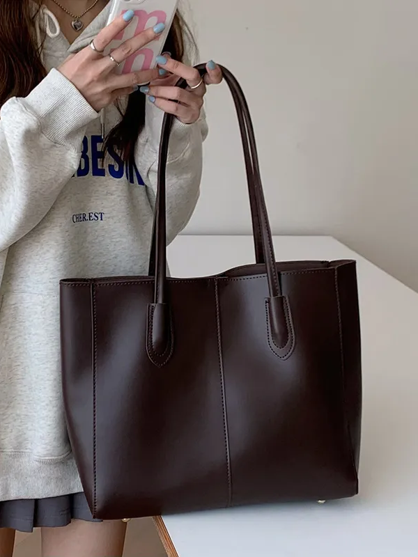 27 Faux Leather Tote Bag