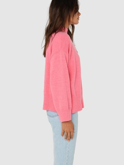 MADISON THE LABEL Sabrina Knit Mock-Neck Sweater
