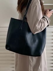 27 Faux Leather Tote Bag