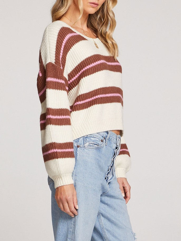 SALTWATER LUXE Mimi Striped Sweater