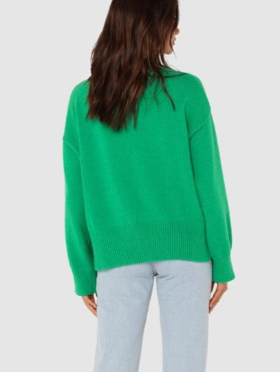 MADISON THE LABEL Sabrina Knit Mock-Neck Sweater