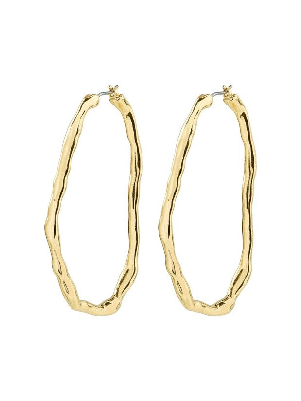 PILGRIM Light Wavy Large Hoop Earrings