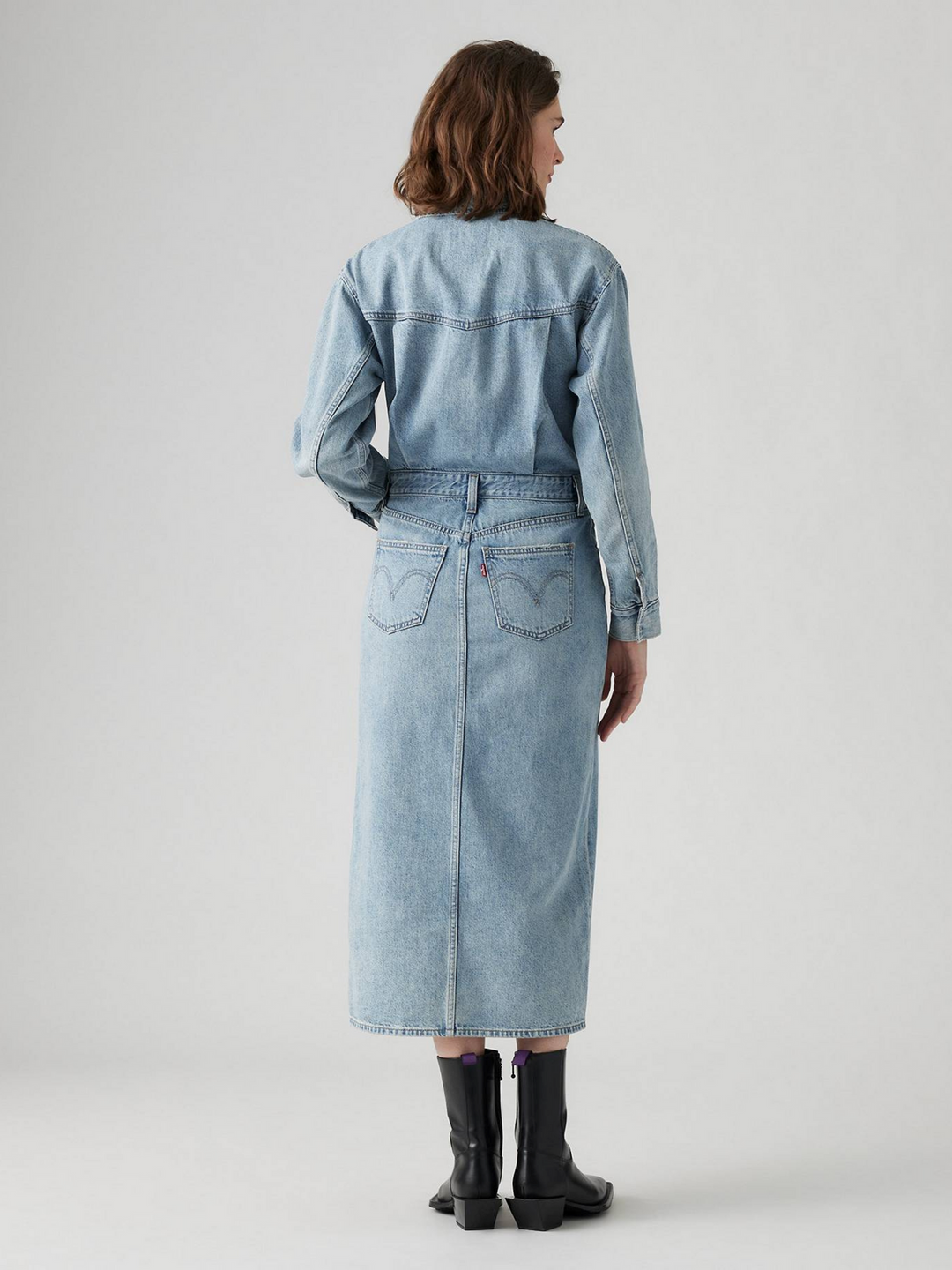 LEVI S Western Denim Midi Dress 27 Boutique