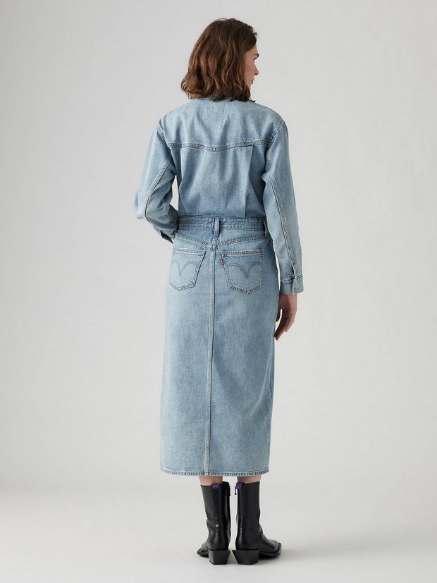 LEVI'S Western Denim Midi Dress