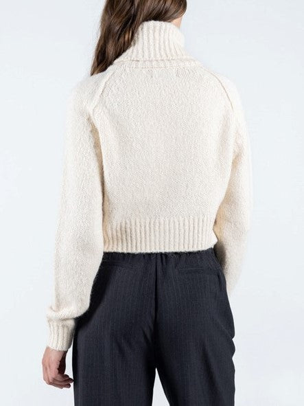 C'EST MOI Knit Crop Turtleneck Sweater