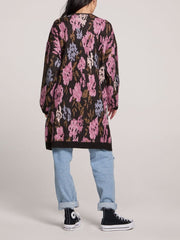 SALTWATER LUXE Emer Long Open Floral Cardigan