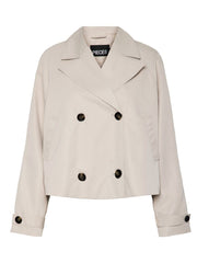 PIECES Scarlett Cropped Trench Coat