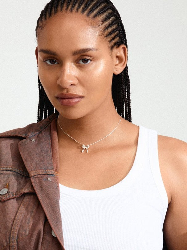 PILGRIM Cassian Bow Pendant Necklace