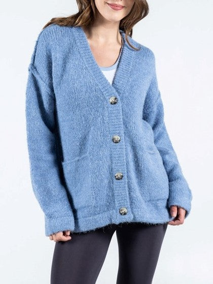 C'EST MOI Oversized Button Front Cardigan