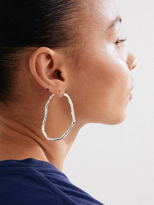 PILGRIM Light Wavy Large Hoop Earrings