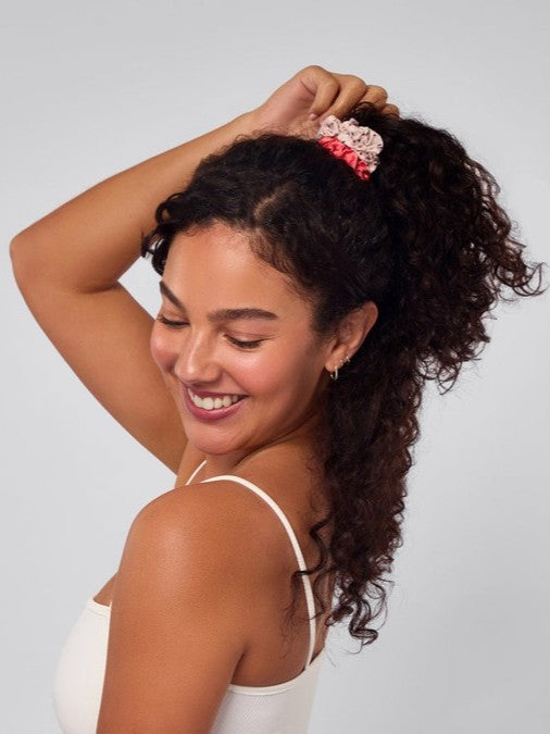 KITSCH Ruched Satin Scrunchie 5pc Set
