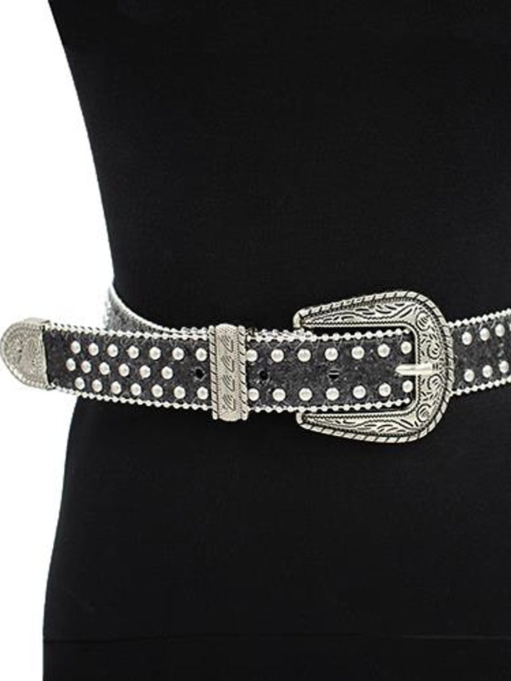 27 Western Rhinestone Studded Belt