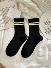 27 Ribbed Stripe Ankle Socks