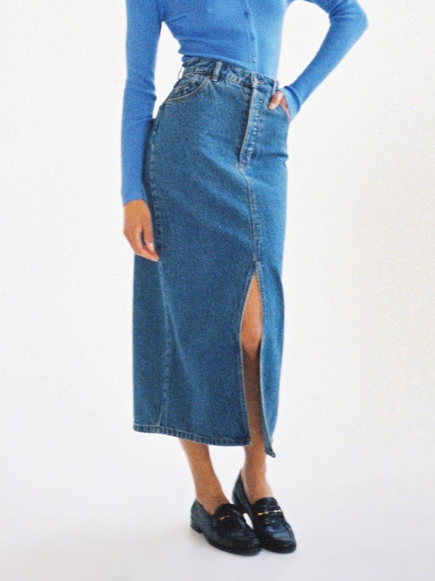 ROLLA'S Chicago Denim Maxi Skirt