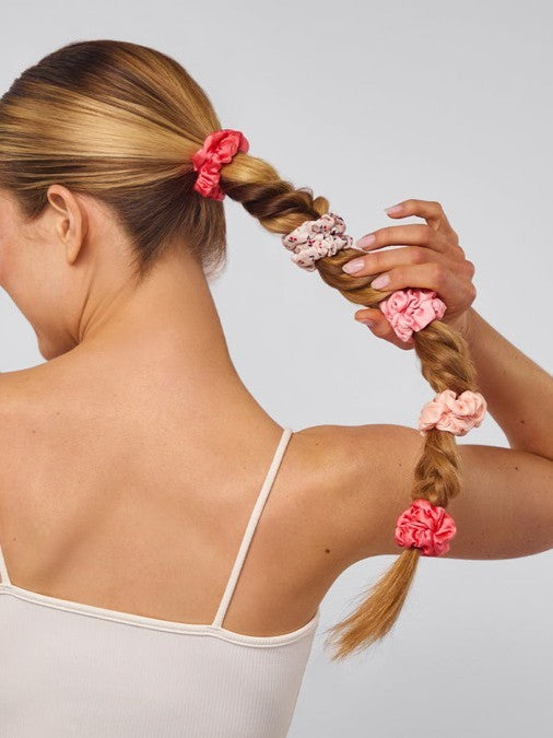 KITSCH Ruched Satin Scrunchie 5pc Set