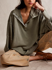 FREE PEOPLE Camden Henley Sweatshirt