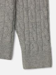 KUWALLA Braided Cable Knit Crewneck Sweater (Unisex)