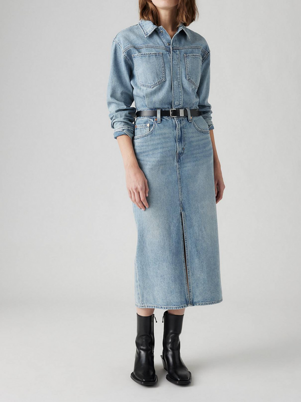 LEVI'S Western Denim Midi Dress