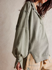 FREE PEOPLE Camden Henley Sweatshirt