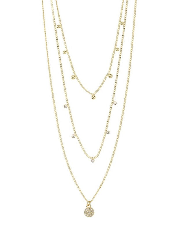 PILGRIM Chayenne Crystal Layered Necklace