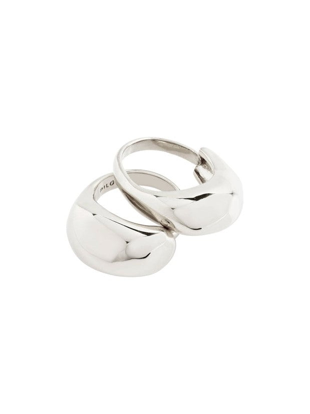 PILGRIM Light Dome Ring 2-in-1 Set