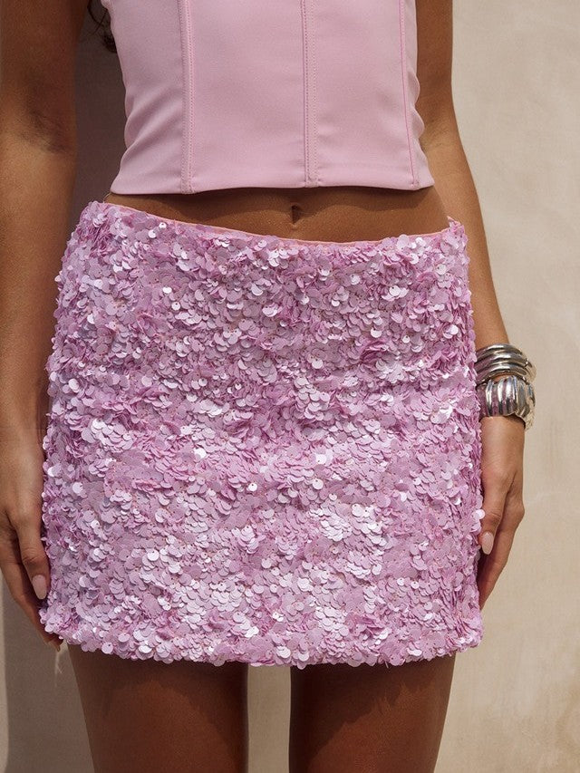 RUNAWAY THE LABEL Orion Sequin Mini Skirt