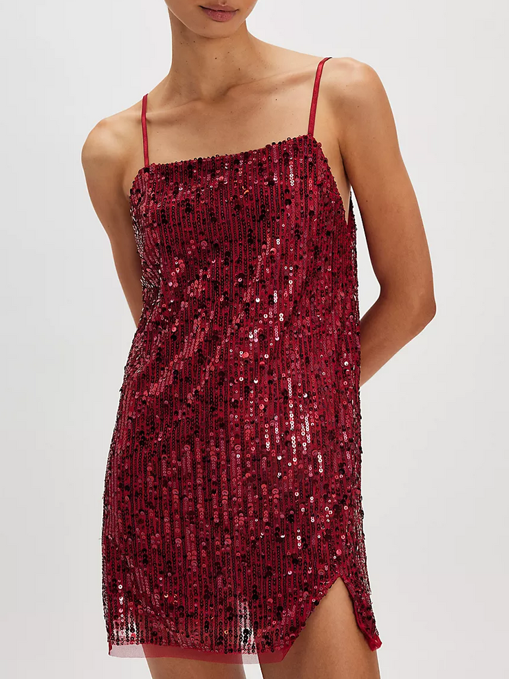 FREE PEOPLE Midnight Kiss Mini Slip Dress