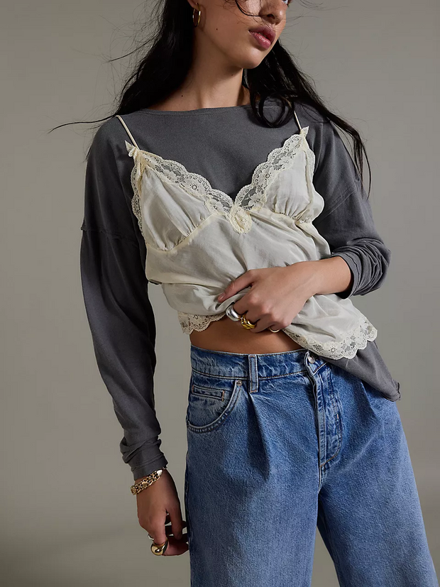 FREE PEOPLE Nina Long Sleeve Tee