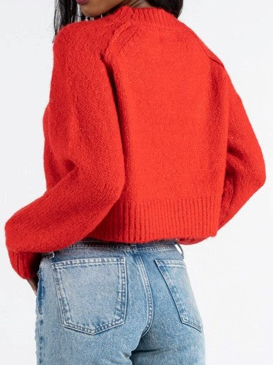 C'EST MOI Crop Knit Crewneck Sweater