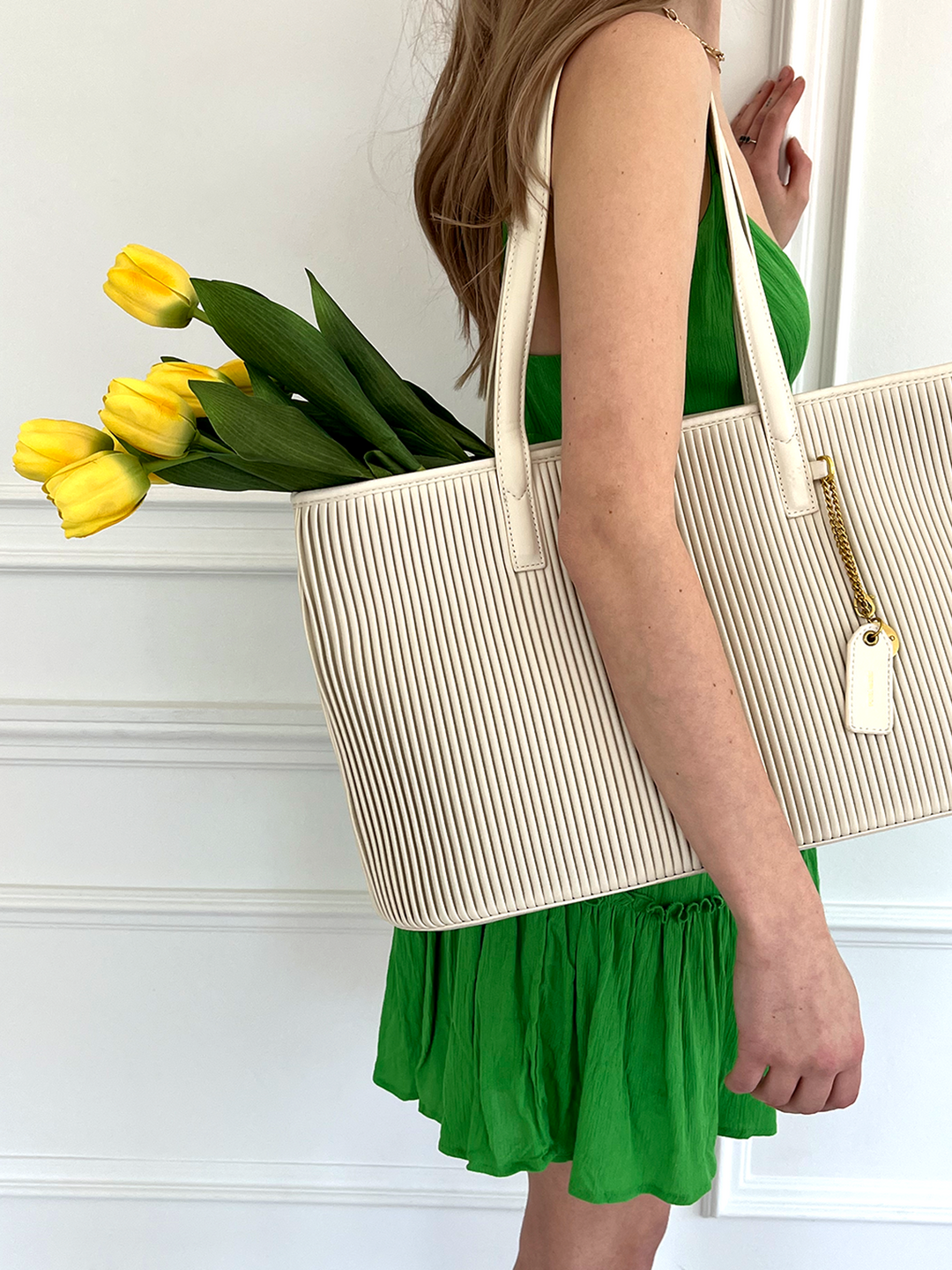 Pixie Mood Ella Crossbody Bag - Recycled Vegan Leather Pleated Handbag, Adjustable Strap - View #10