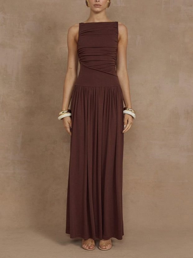 RUNAWAY THE LABEL Nalla Ruched Maxi Dress