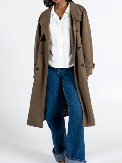 C'EST MOI Double Breasted Trench Coat