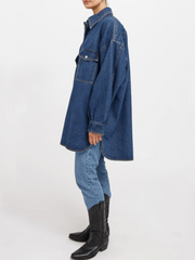 BRUNETTE THE LABEL Oversized Denim Jacket / Shirt Dress