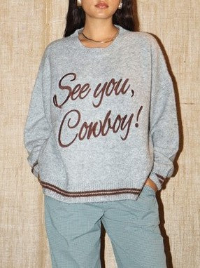 27 See You Cowboy Pullover Knit Sweater