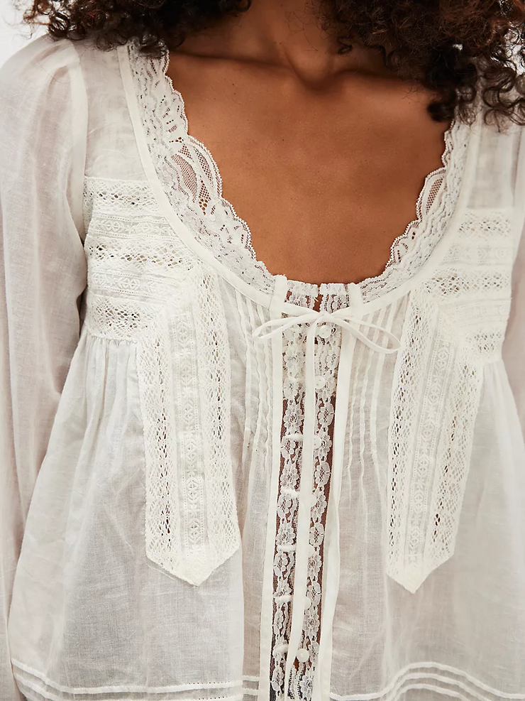 FREE PEOPLE Forevermore Long-Sleeve Top