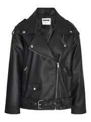 NOISY MAY Paulina Oversized Faux Leather Biker Jacket