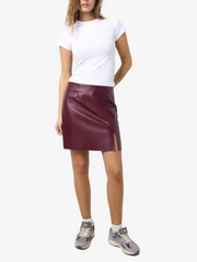 NOISY MAY Clara Faux Leather Skirt