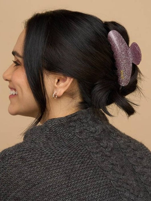 KITSCH Pink Glitter Claw Clip